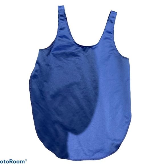 Costa Blanca Royal  Blue slit sides sleeveless blouse Sz L - Picture 3 of 11